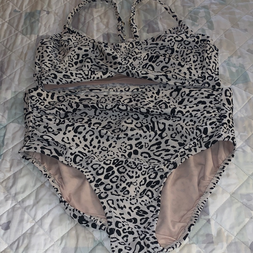 Kona Sol Animal Print Bikini Swimsuit